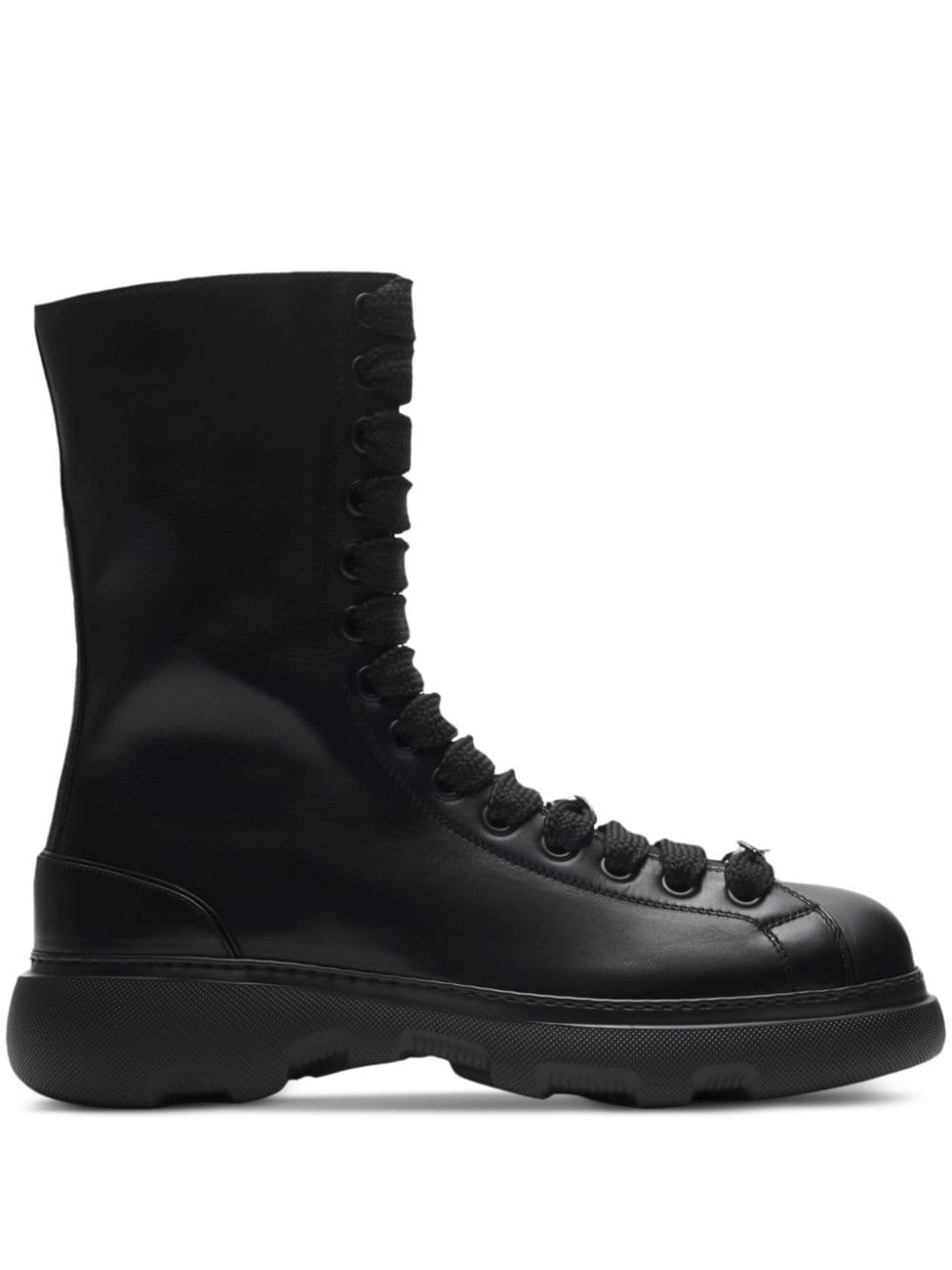 Burberry Ranger leather boots - Black von Burberry