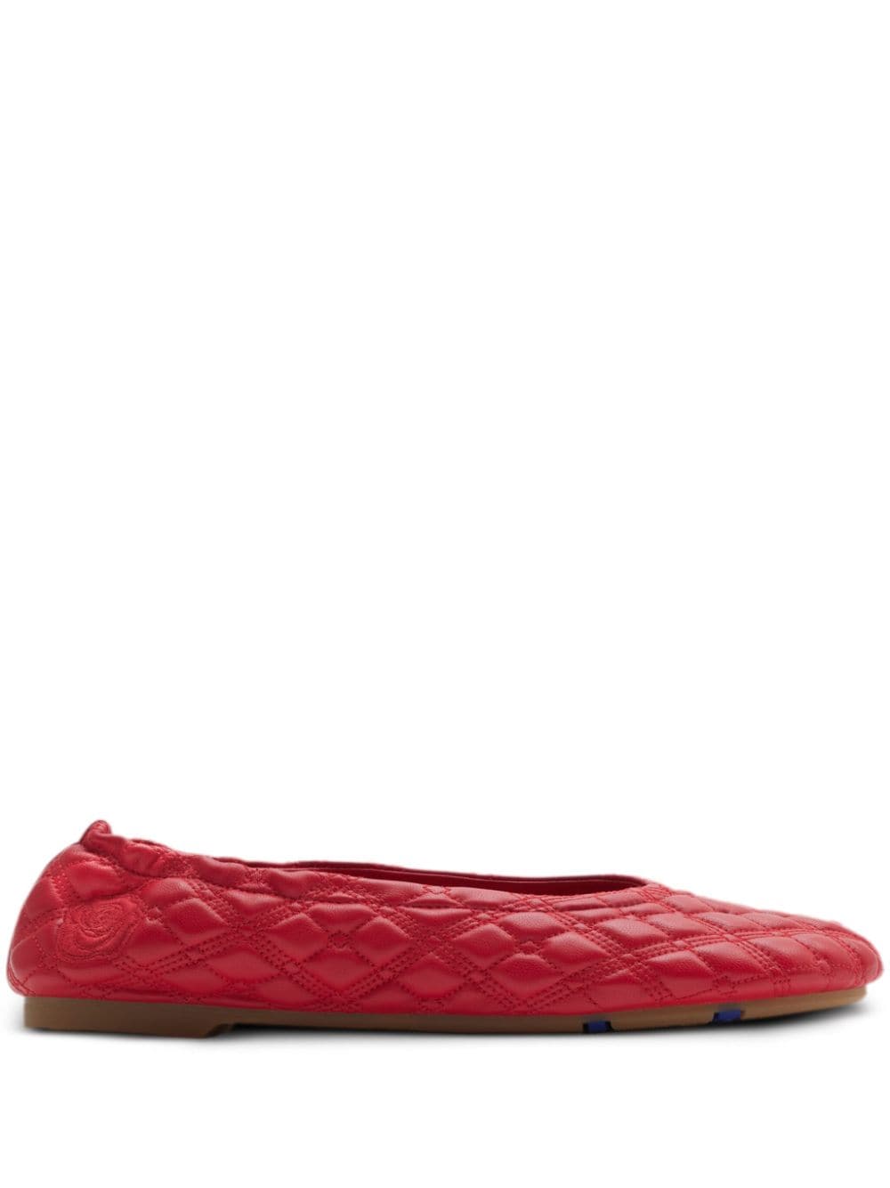 Burberry Sadler leather ballerina shoes - Red von Burberry