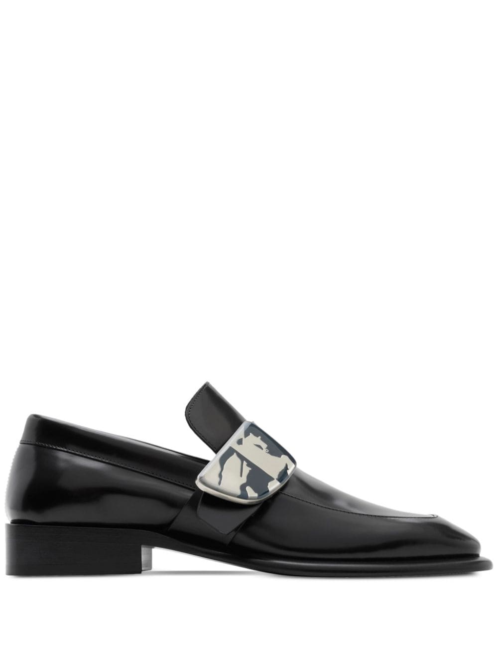 Burberry Shield leather loafers - Black von Burberry
