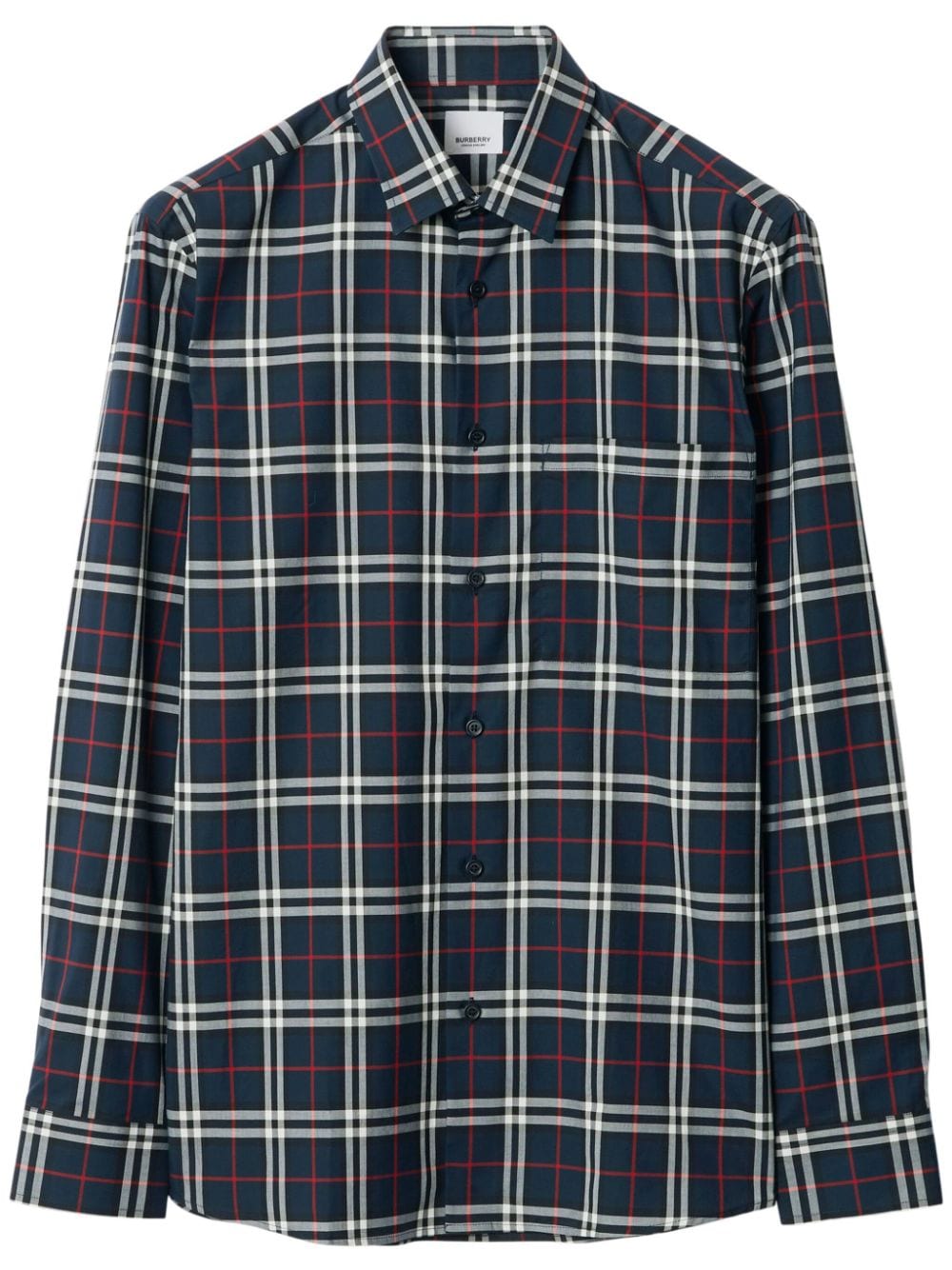 Burberry Simpson checked cotton shirt - Black von Burberry