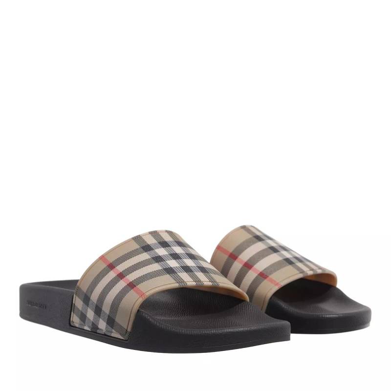 Burberry Slipper & Pantoletten - Furley Checked - Gr. 35 (EU) - in Beige - für Damen von Burberry