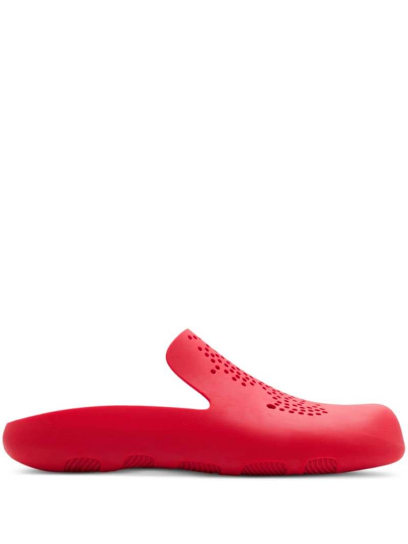 Burberry Stingray perforated slides - Red von Burberry