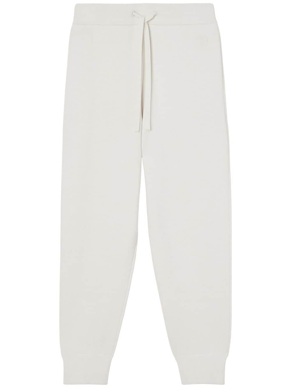 Burberry TB Monogram embroidered track pants - White von Burberry