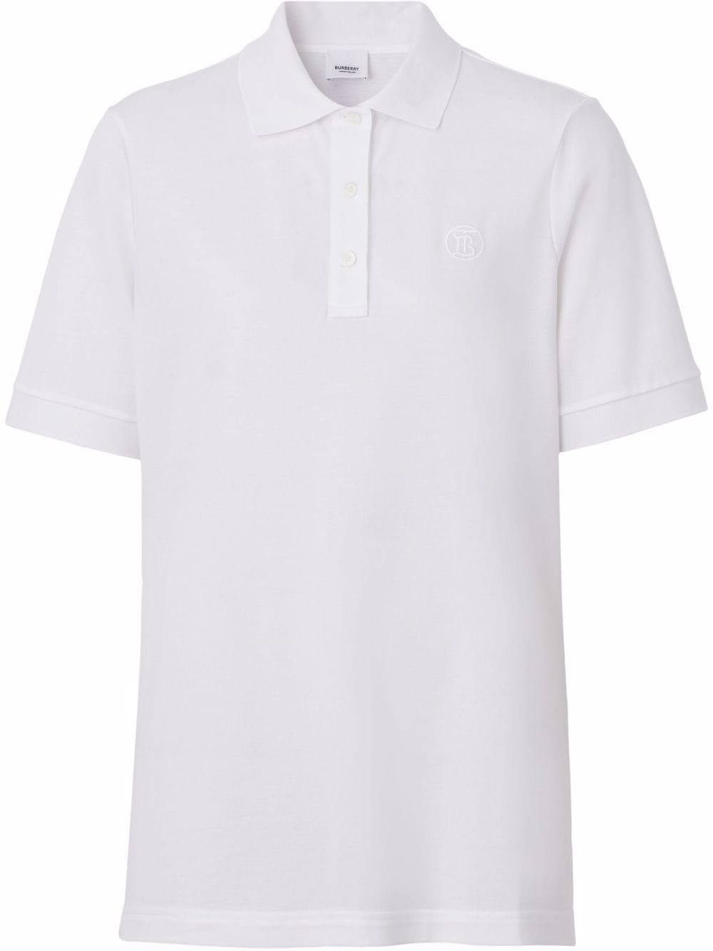 Burberry TB monogram cotton polo shirt - White von Burberry