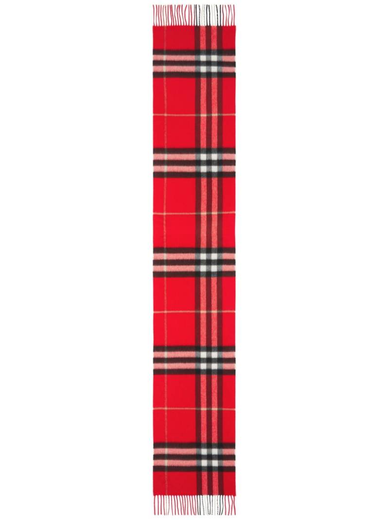 Burberry The classic check cashmere scarf - Red von Burberry