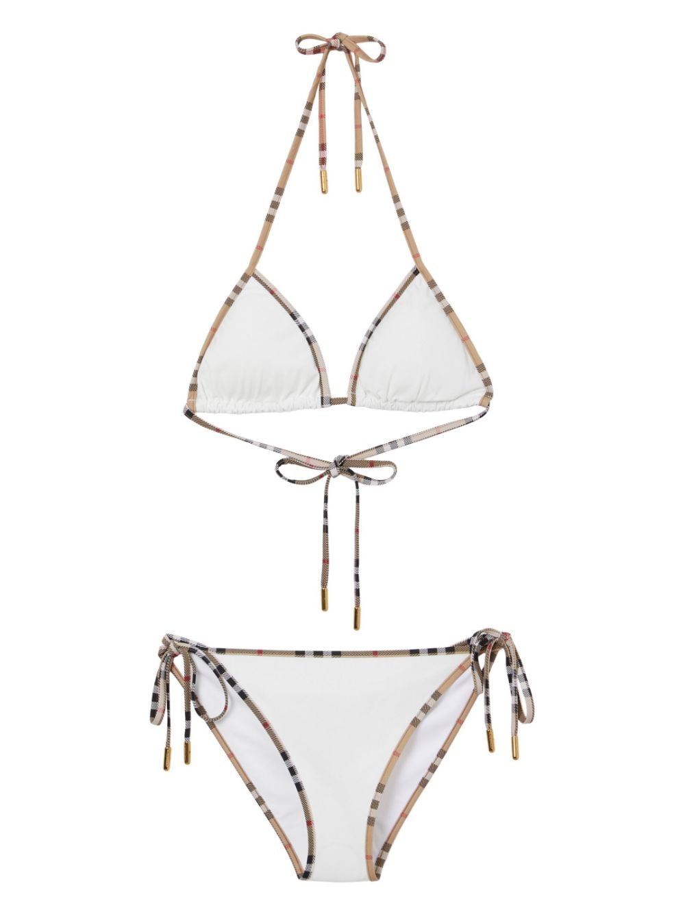 Burberry Vintage Check bikini set - White von Burberry