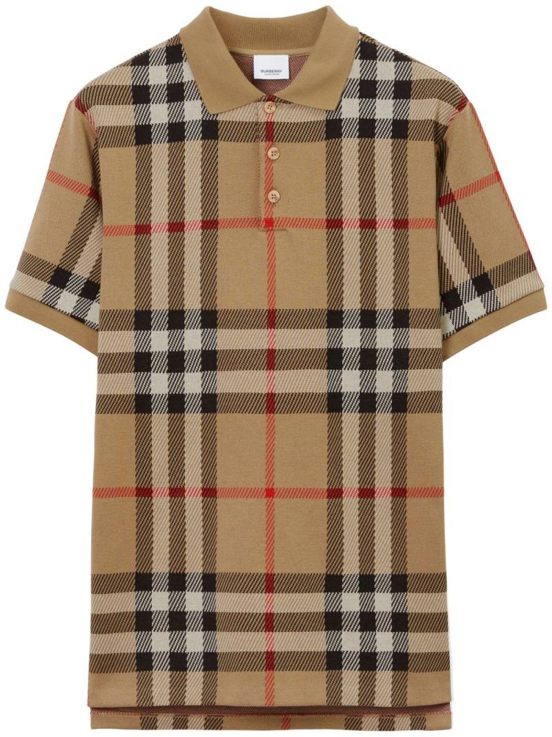 Burberry Vintage Check cotton polo shirt - Neutrals von Burberry