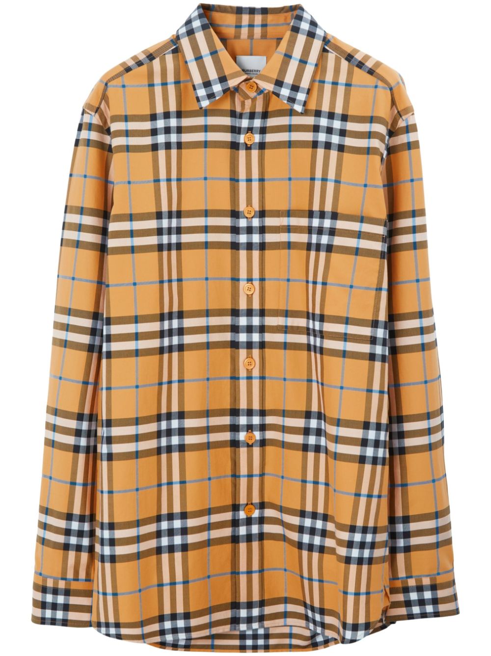 Burberry Vintage-Check cotton shirt - Orange von Burberry