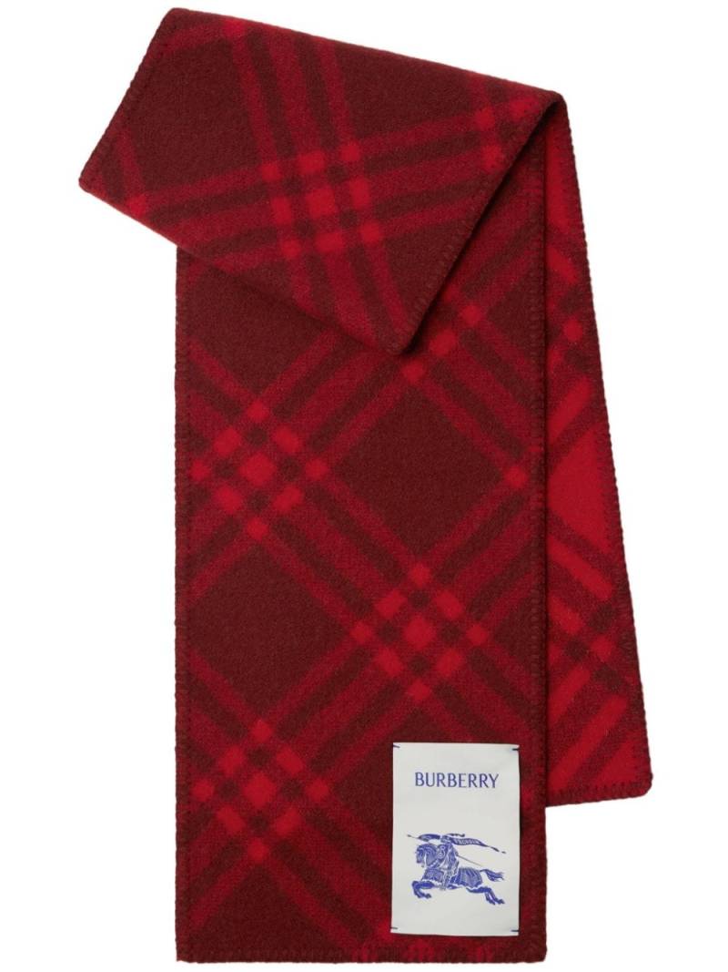 Burberry Vintage Check wool scarf - Red von Burberry