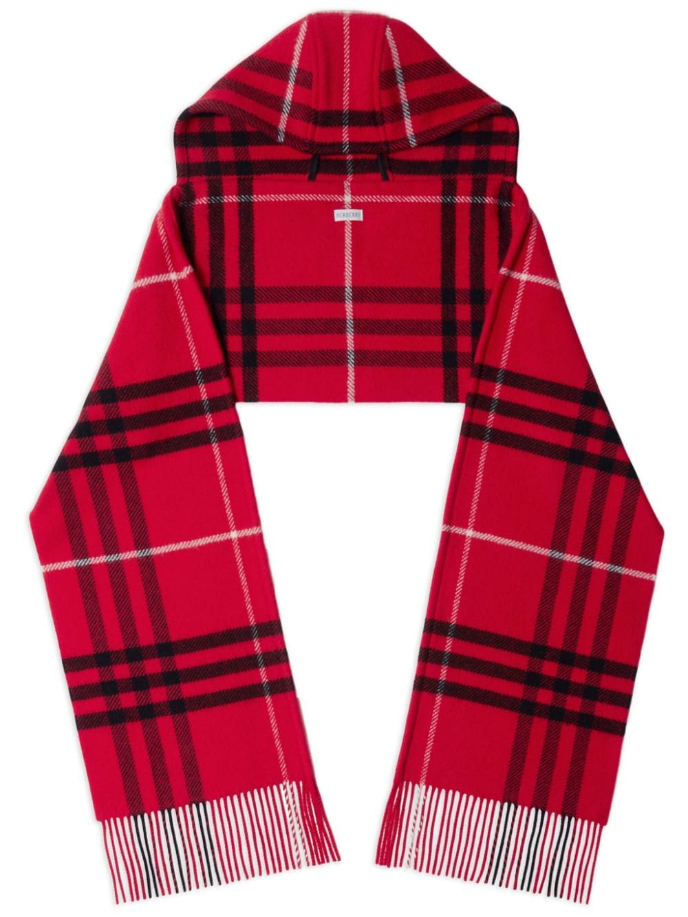 Burberry Vintage-check hooded scarf - Red von Burberry