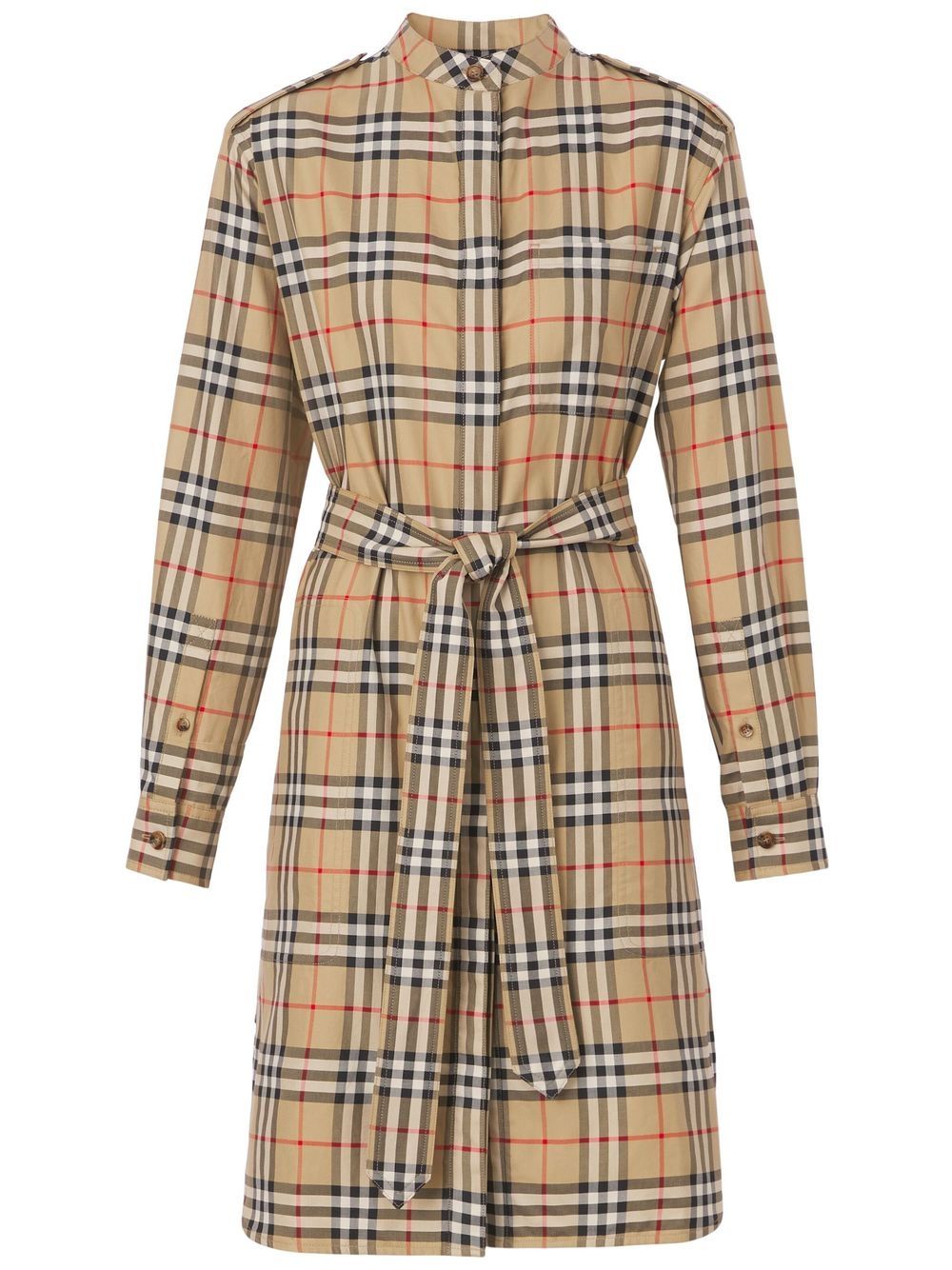 Burberry Vintage-check shirt dress - Brown von Burberry