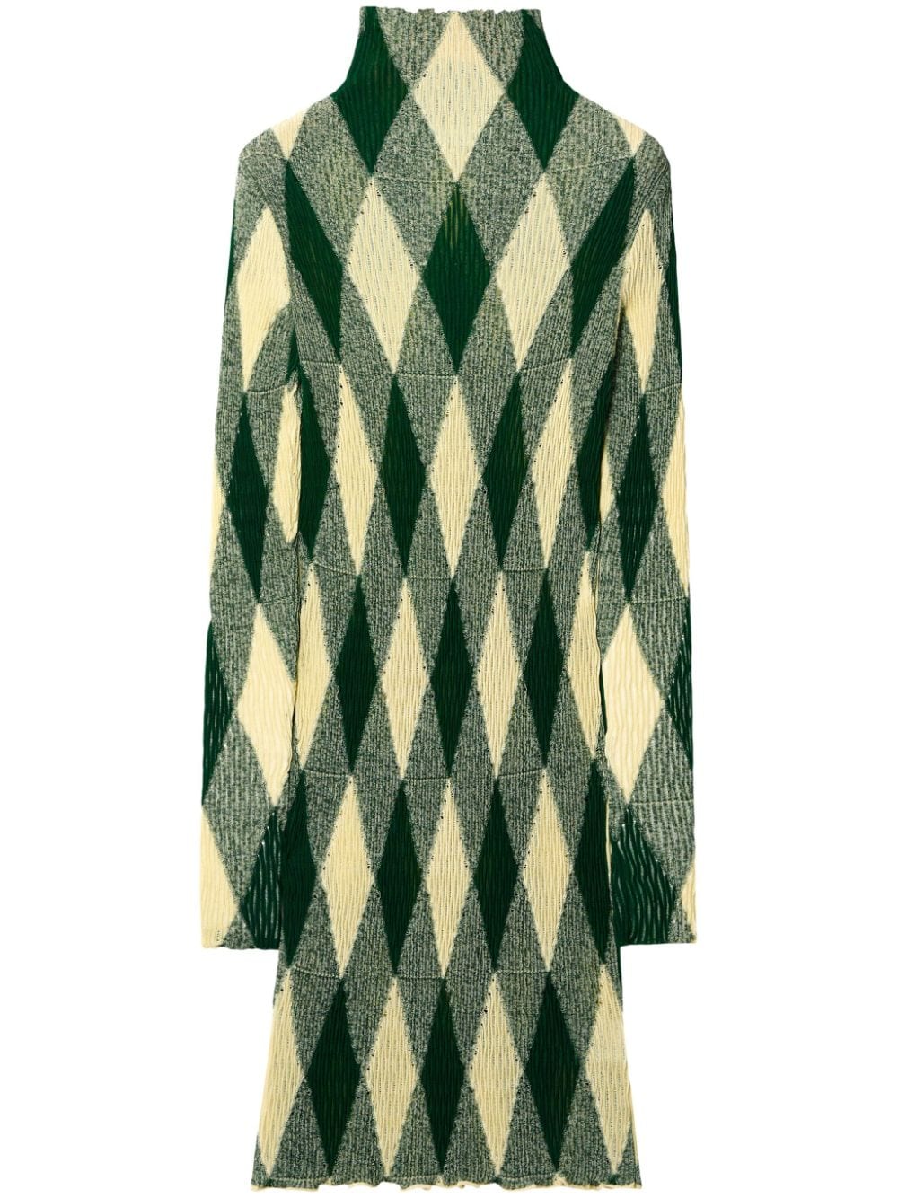 Burberry argyle ribbed-knit dress - Green von Burberry