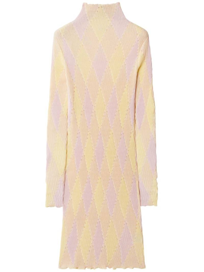 Burberry argyle ribbed-knit dress - Pink von Burberry