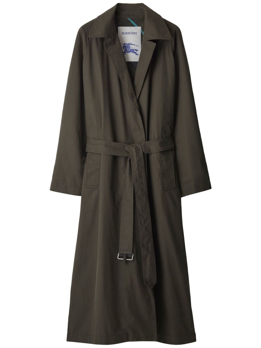 Burberry belted cotton trench coat - Green von Burberry