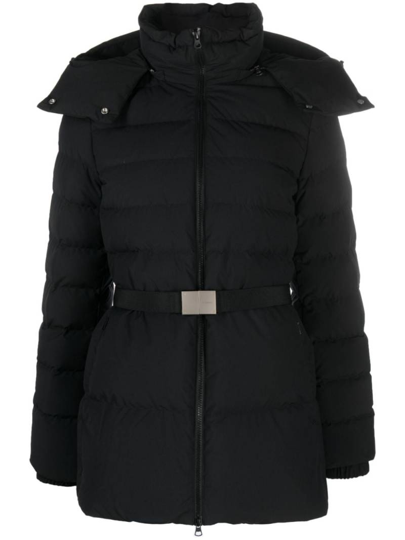 Burberry belted hooded padded jacket - Black von Burberry