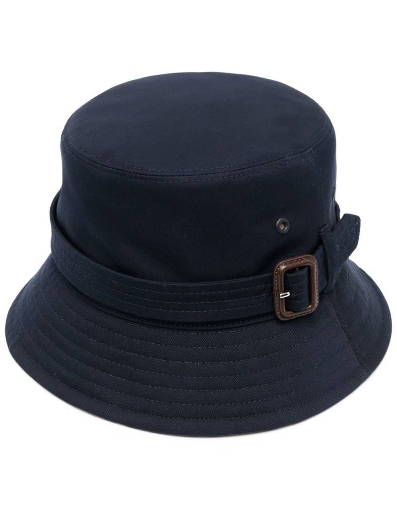 Burberry buckle-detail cotton bucket hat - Blue von Burberry