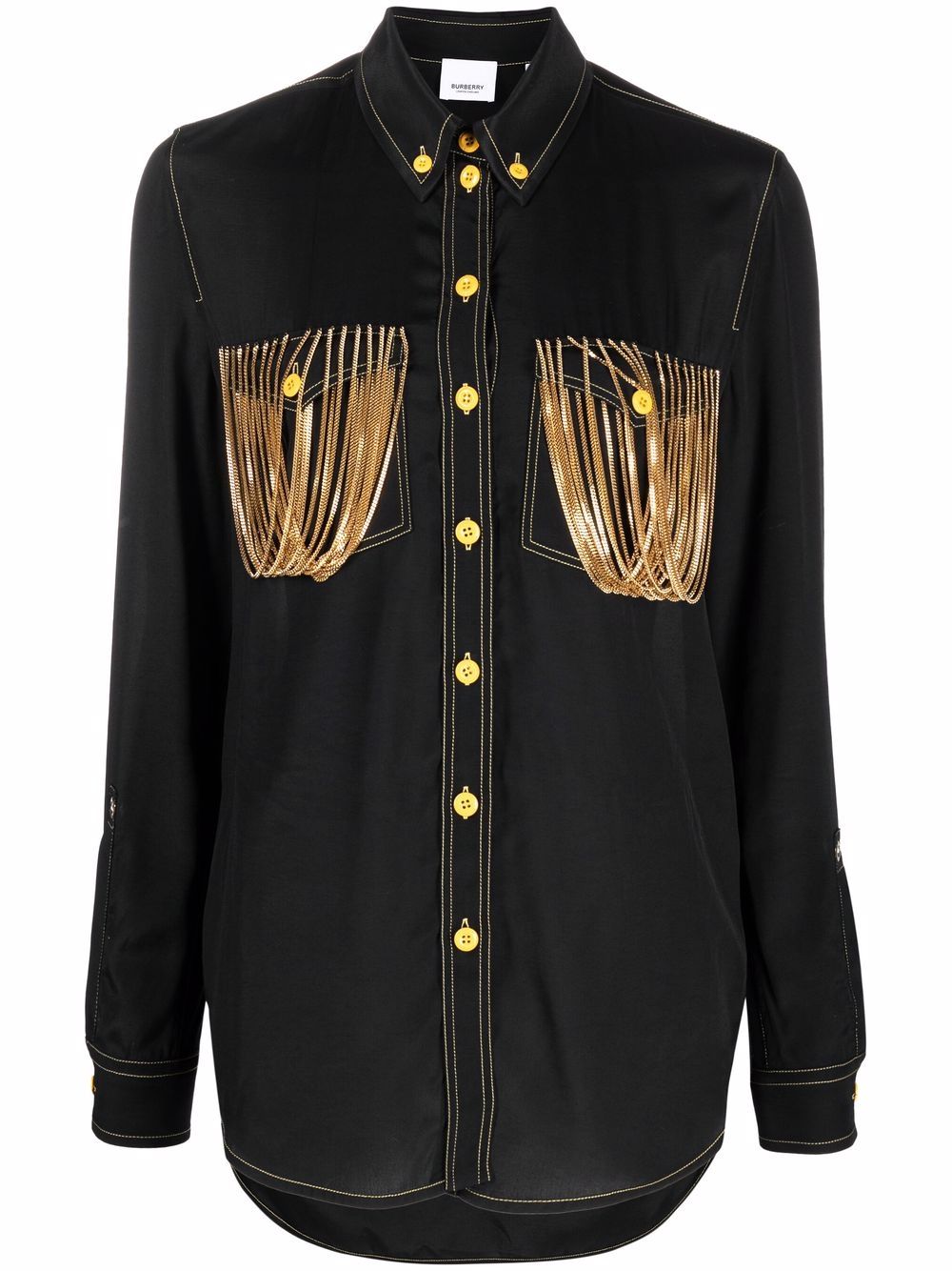 Burberry chain pocket detail shirt - Black von Burberry