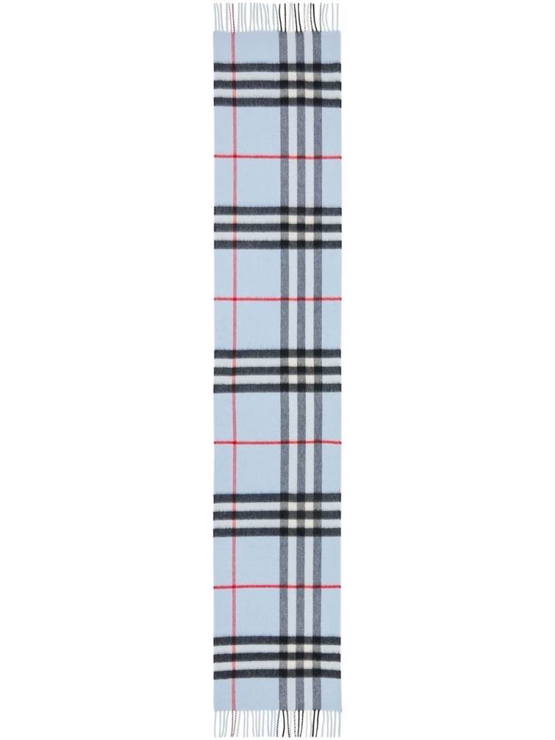 Burberry check cashmere scarf - Blue von Burberry