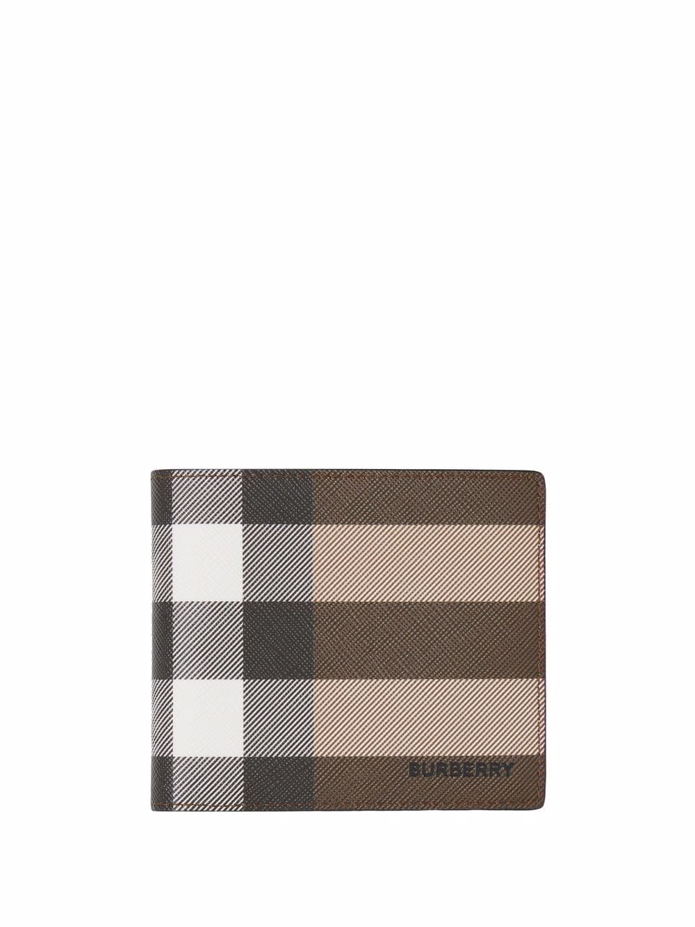 Burberry check logo wallet - Brown von Burberry
