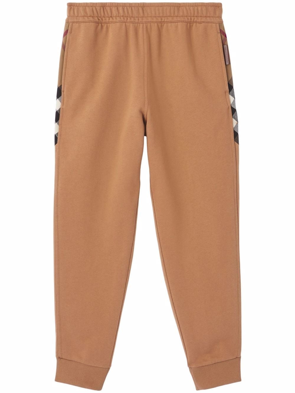 Burberry check-panel cotton jogging pants - Neutrals von Burberry