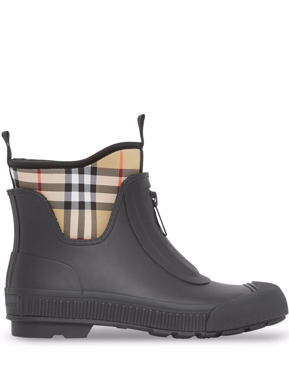 Burberry check-panel rain boots - Black von Burberry