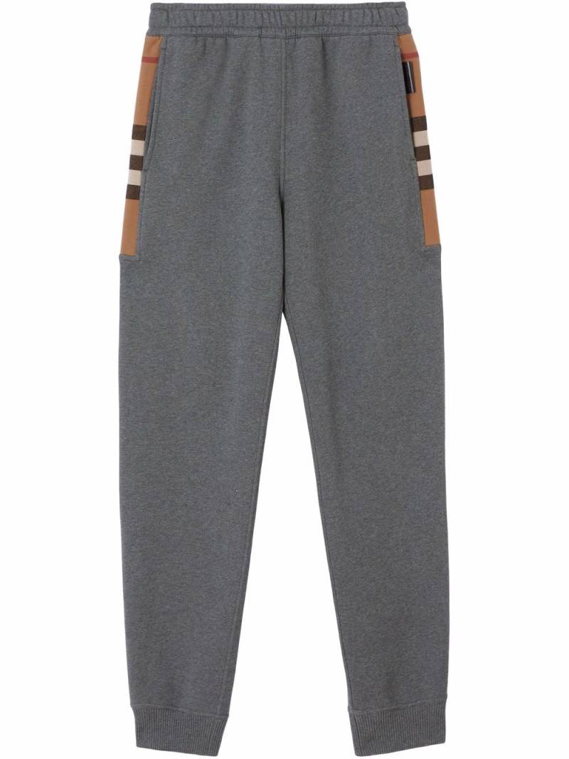 Burberry check-panel track pants - Grey von Burberry