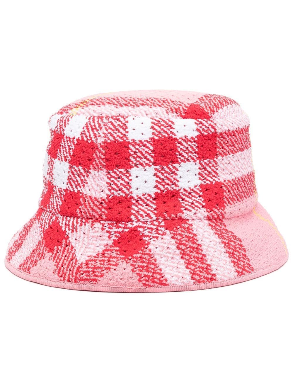 Burberry check-pattern bucket hat - Pink von Burberry