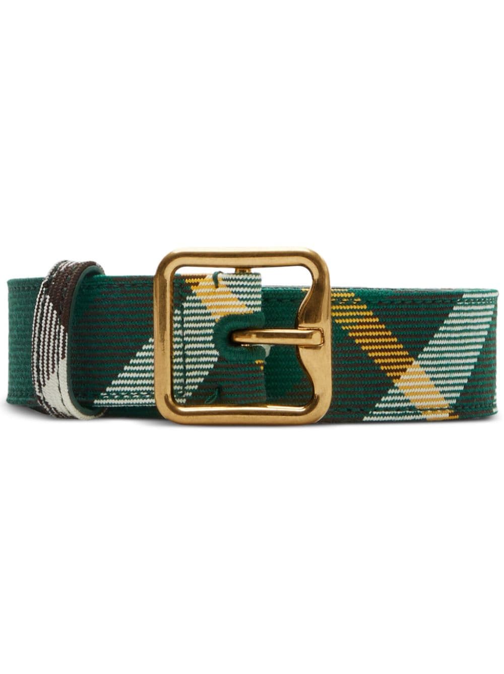 Burberry check-pattern buckled belt - Green von Burberry