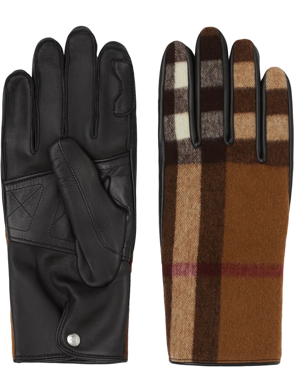 Burberry check-pattern gloves - Brown von Burberry