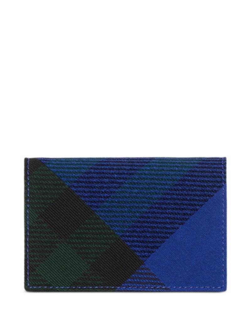 Burberry check-pattern leather cardholder - Blue von Burberry