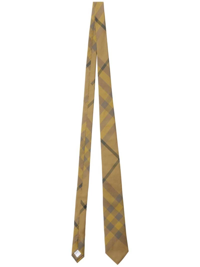 Burberry check-pattern silk tie - Neutrals von Burberry