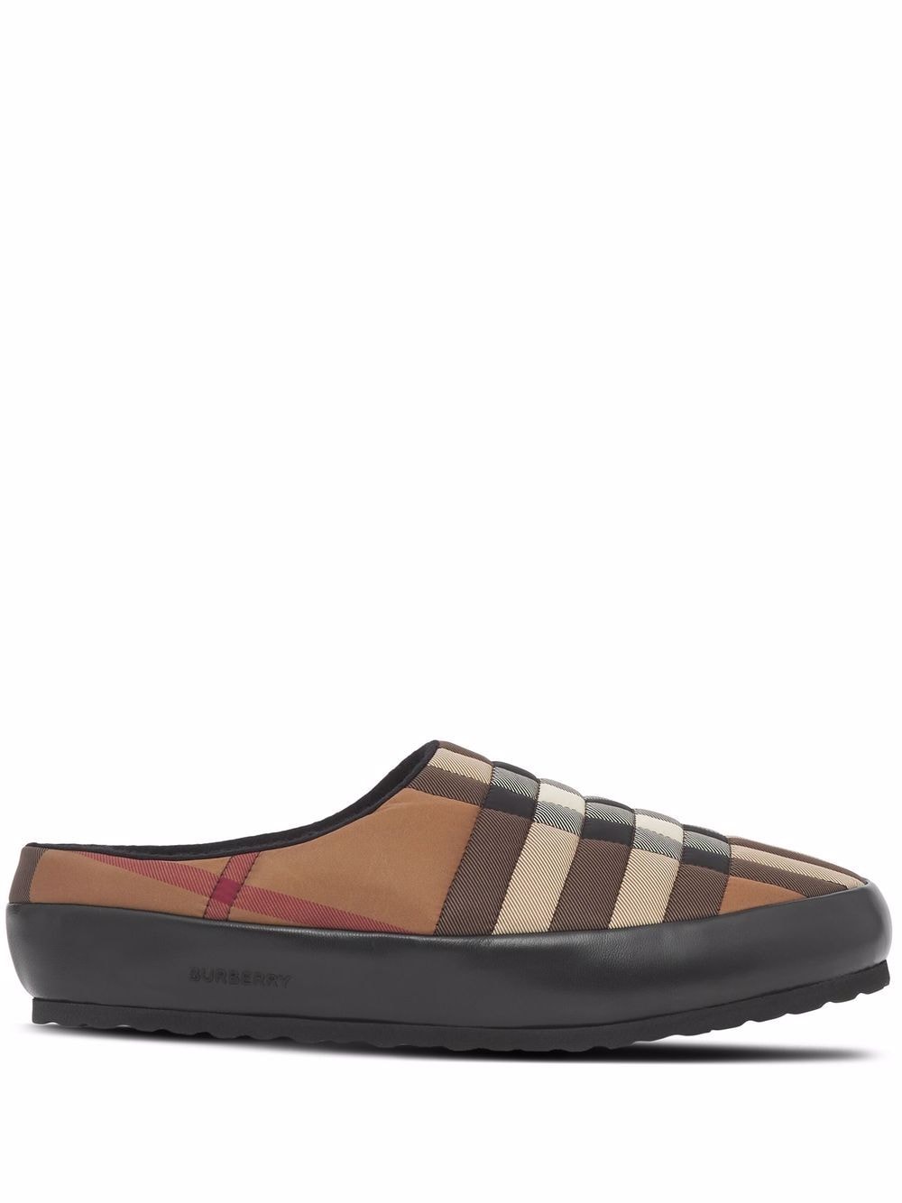 Burberry check-pattern slippers - Brown von Burberry