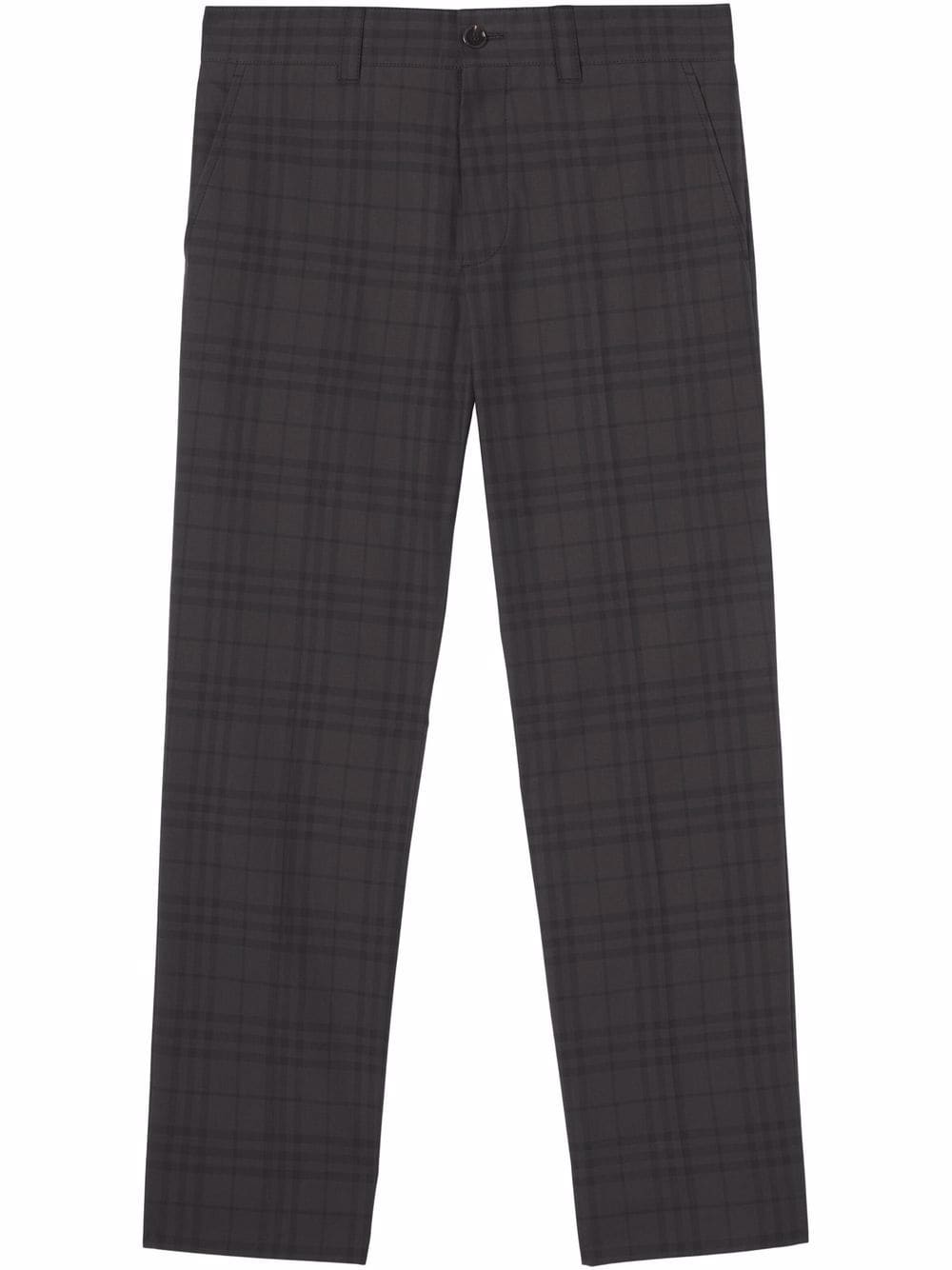 Burberry check-pattern tailored trousers - Grey von Burberry