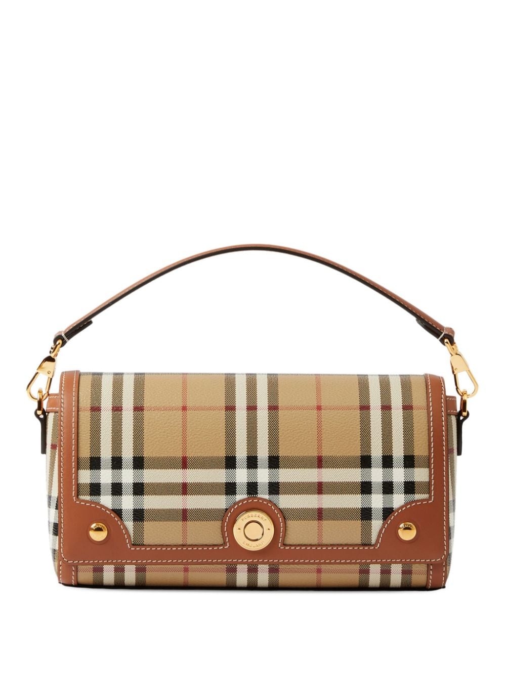 Burberry check-pattern top handle bag - Brown von Burberry
