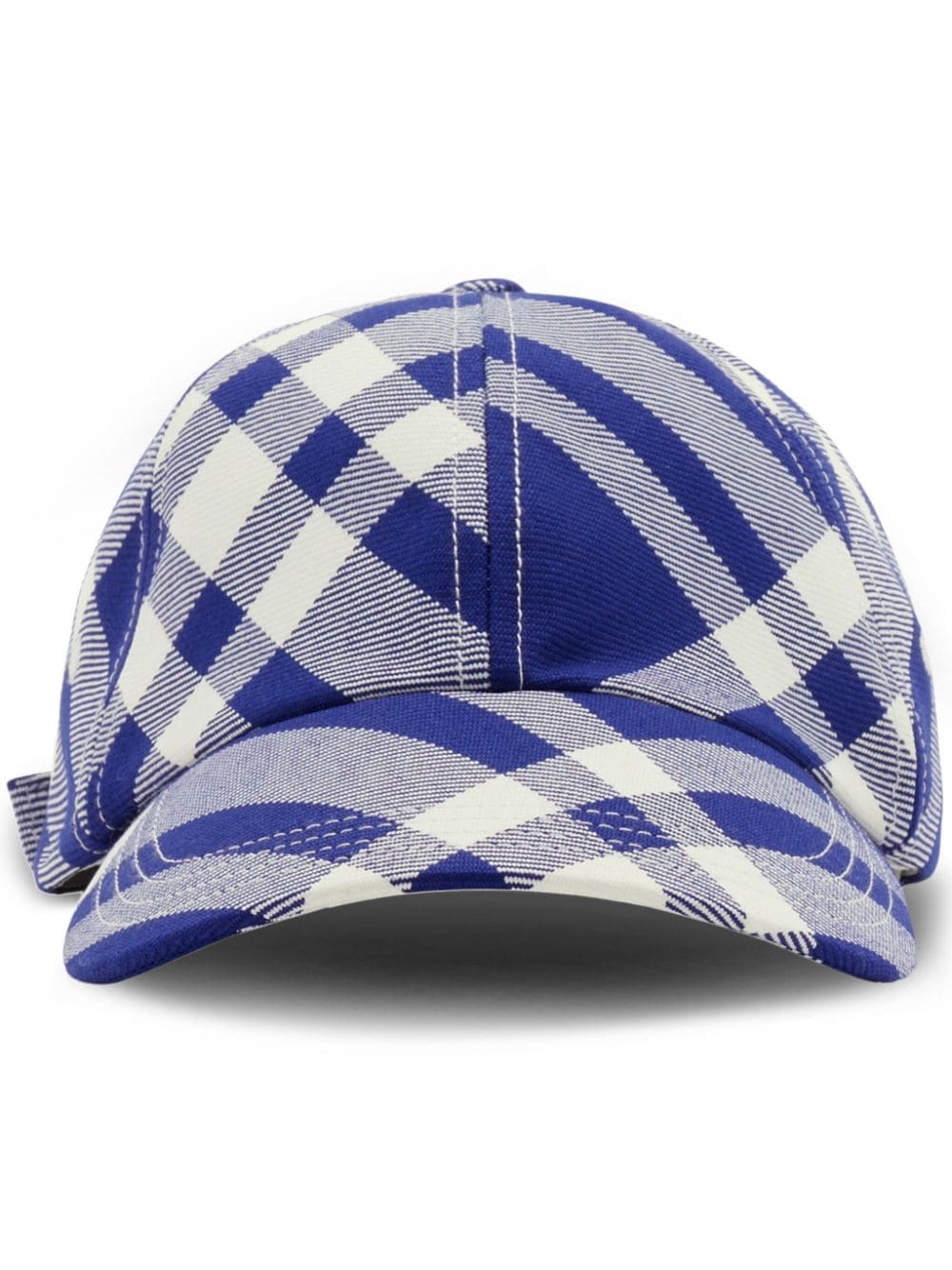 Burberry check-plaid cotton baseball cap - Blue von Burberry