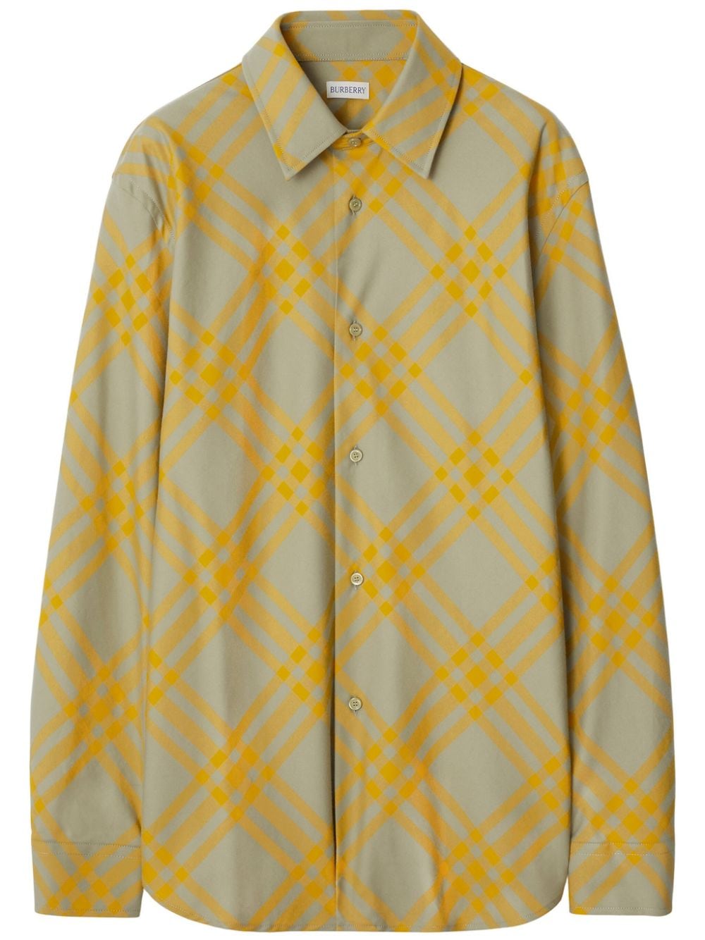 Burberry check-plaid cotton shirt - Grey von Burberry
