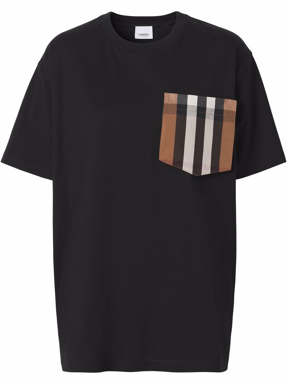 Burberry check-pocket T-shirt - Black von Burberry