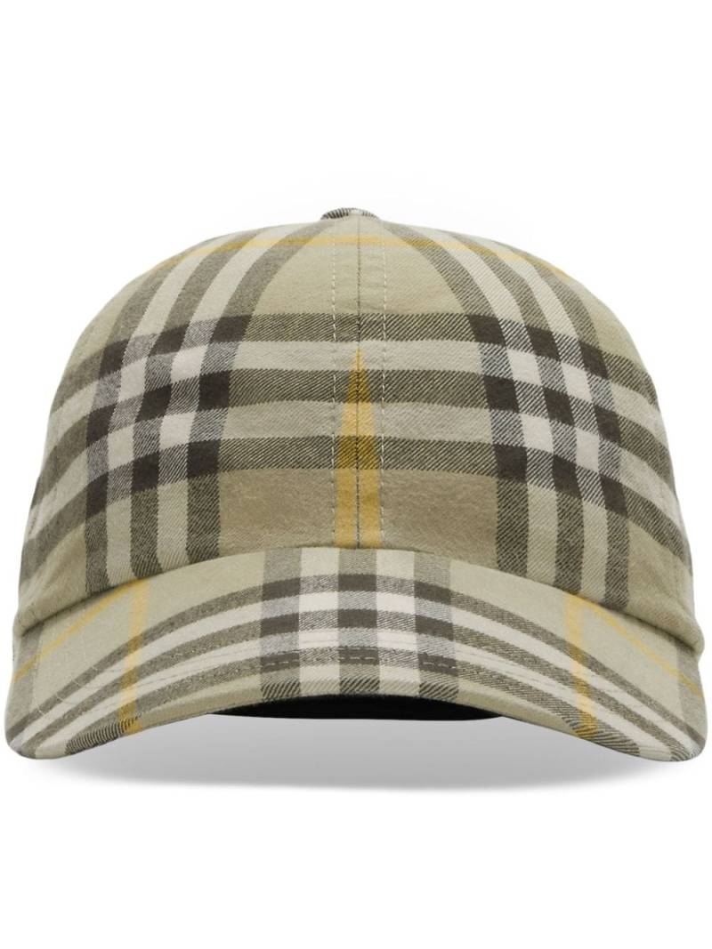Burberry check-print baseball cap - Green von Burberry