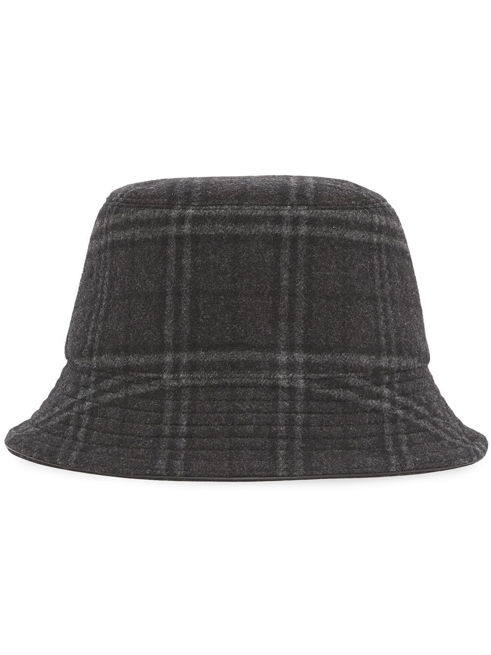 Burberry check-print bucket hat - Grey von Burberry