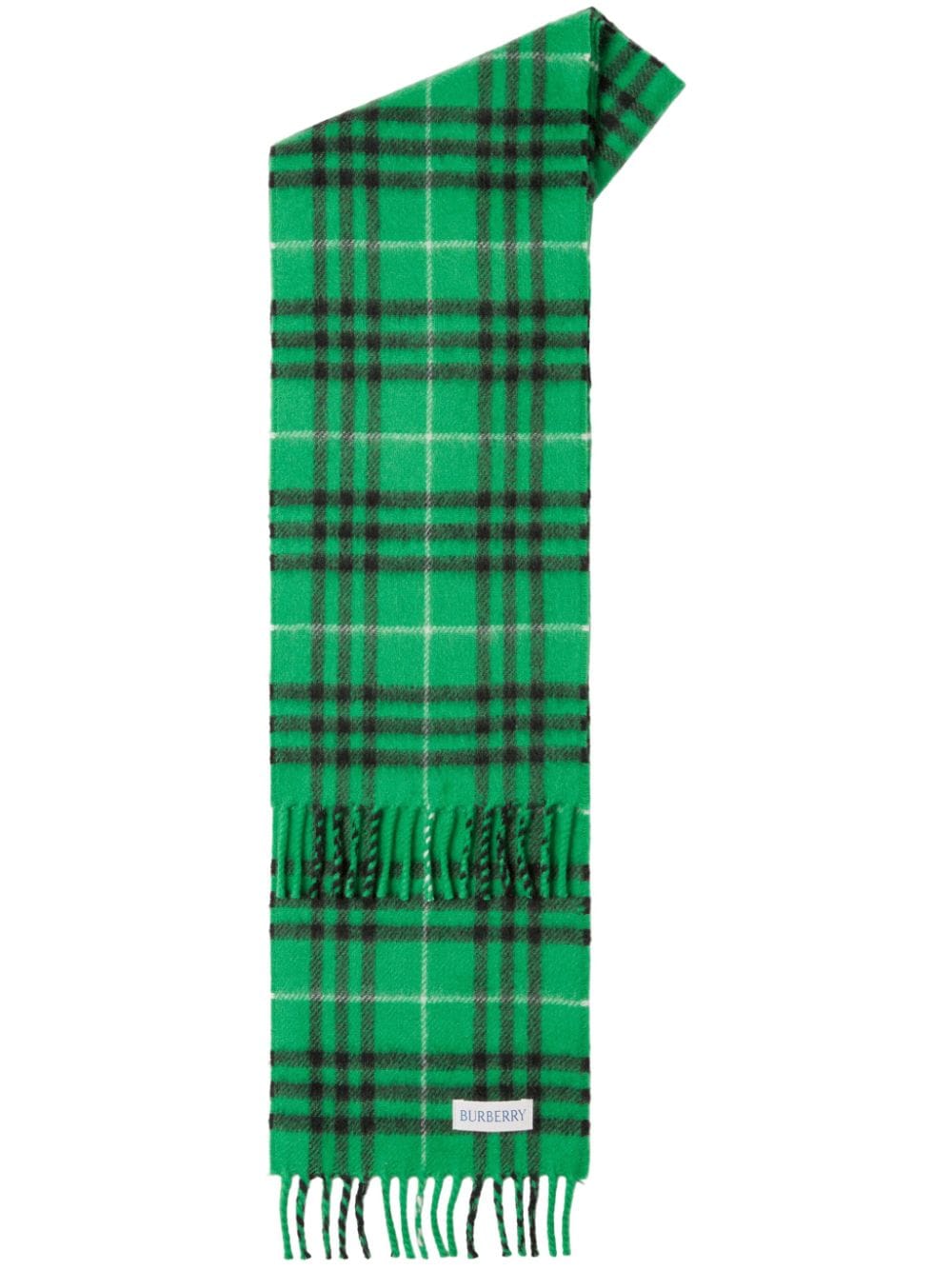 Burberry check-print cashmere scarf - Green von Burberry