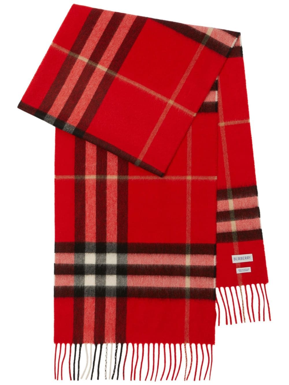 Burberry check-print cashmere scarf - Red von Burberry