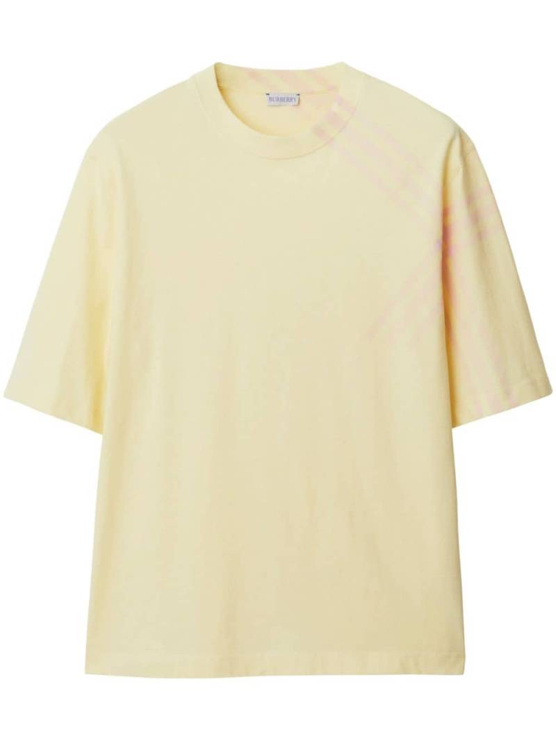 Burberry check-print cotton T-shirt - Yellow von Burberry
