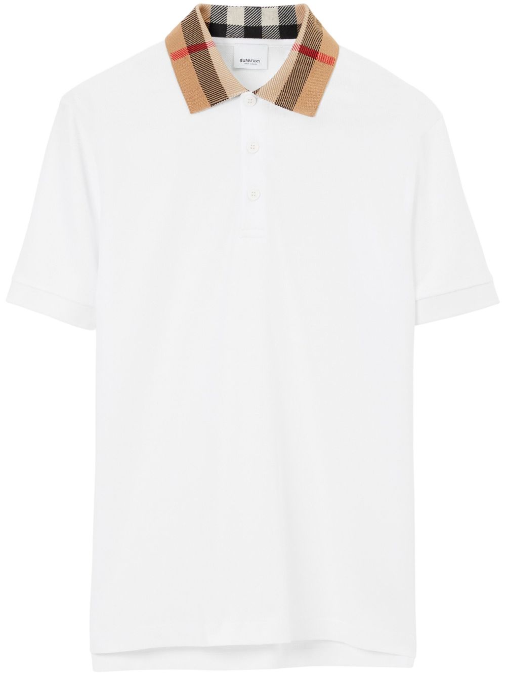 Burberry Vintage check print-detail polo shirt - White von Burberry