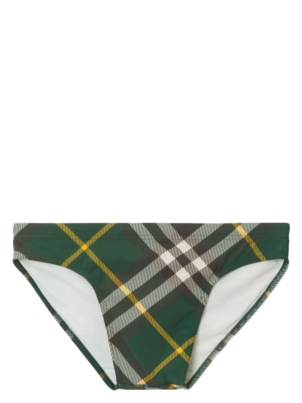 Burberry check-print elasticated-waistband briefs - Green von Burberry