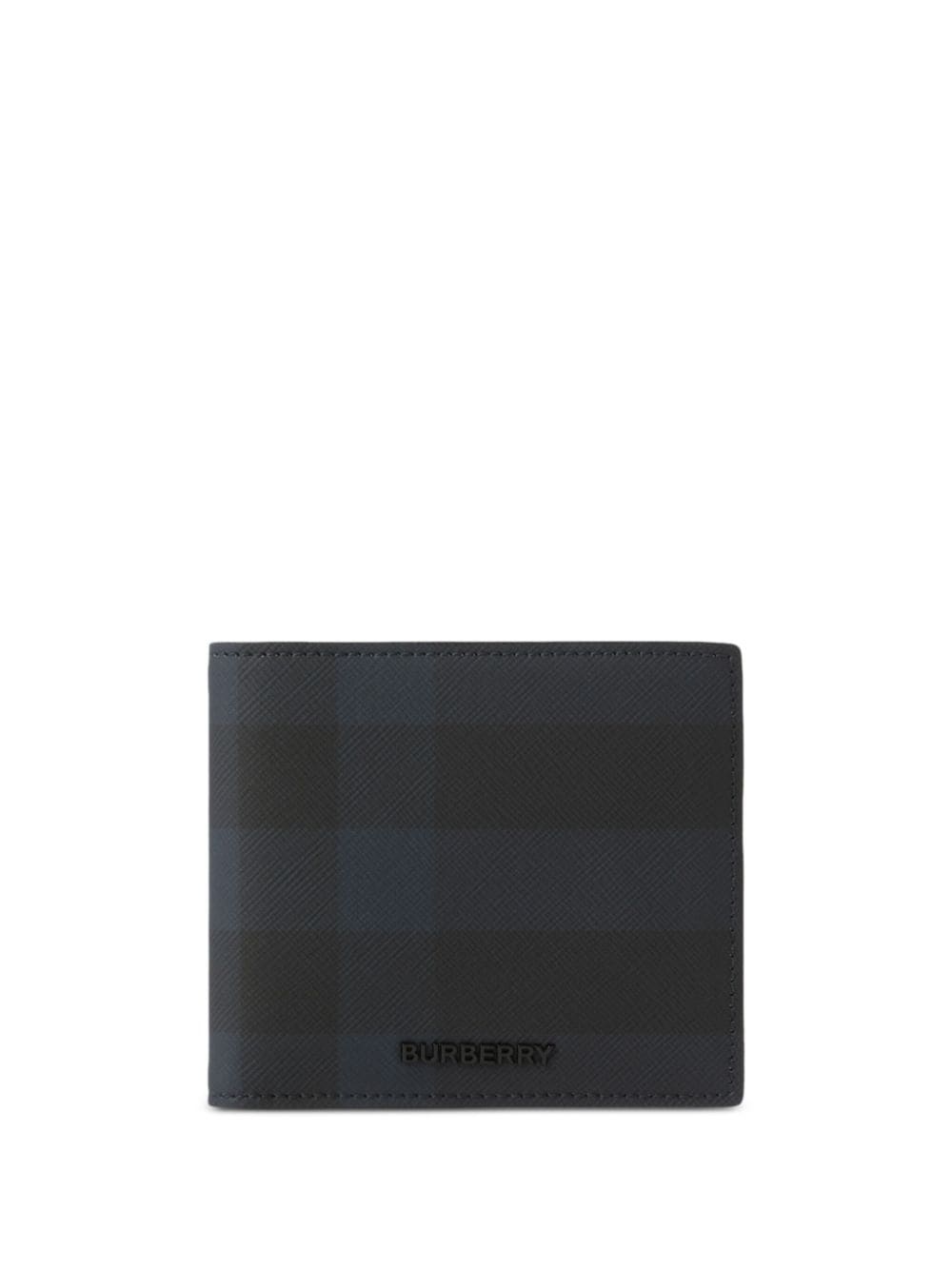 Burberry check-print leather wallet - Blue von Burberry