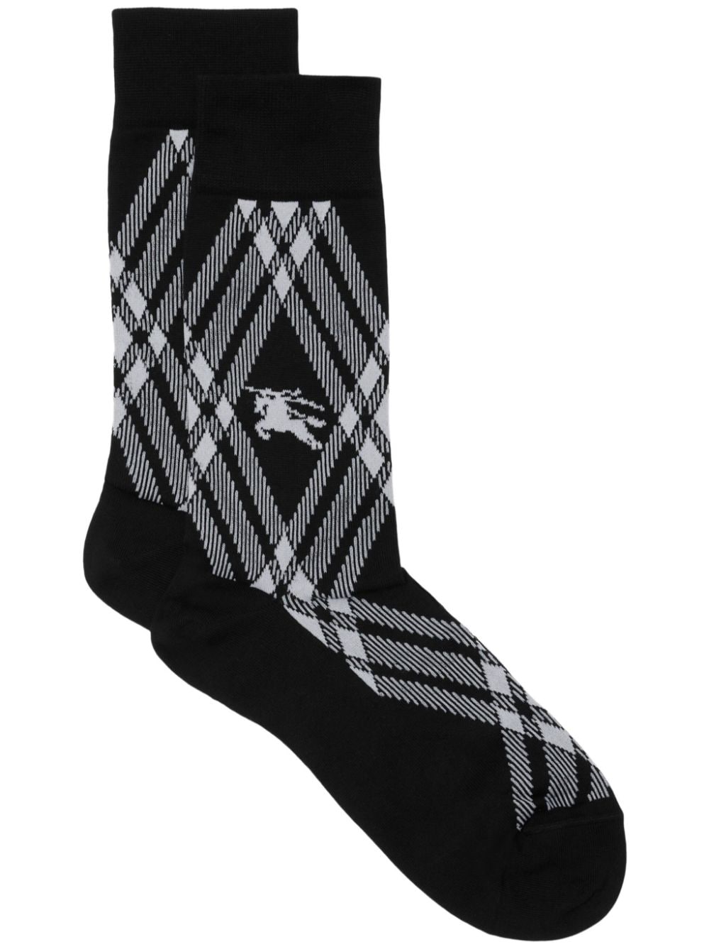 Burberry check-print logo-print socks - Black von Burberry