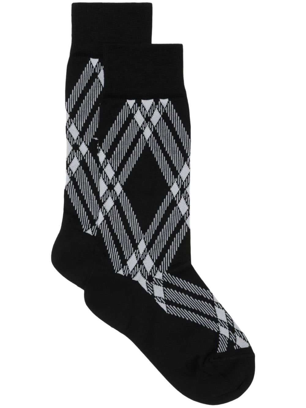 Burberry check-print logo-print socks - Black von Burberry