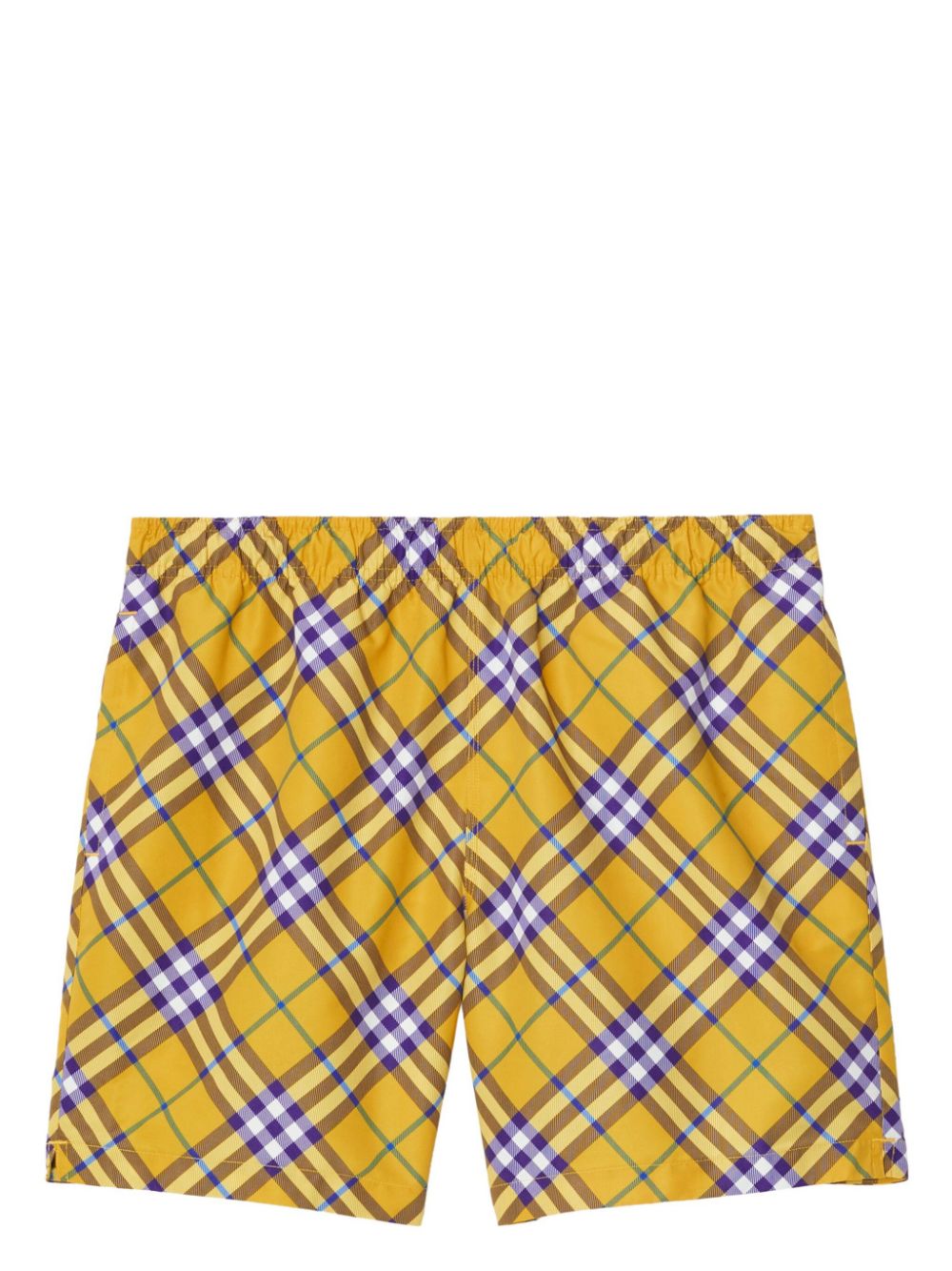 Burberry check-print swim shorts - Yellow von Burberry