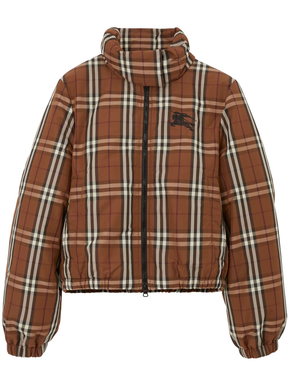 Burberry check puffer jacket - Brown von Burberry