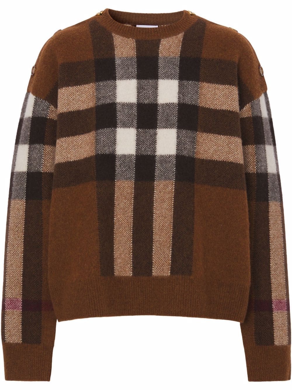 Burberry check wool-cashmere jumper - Brown von Burberry